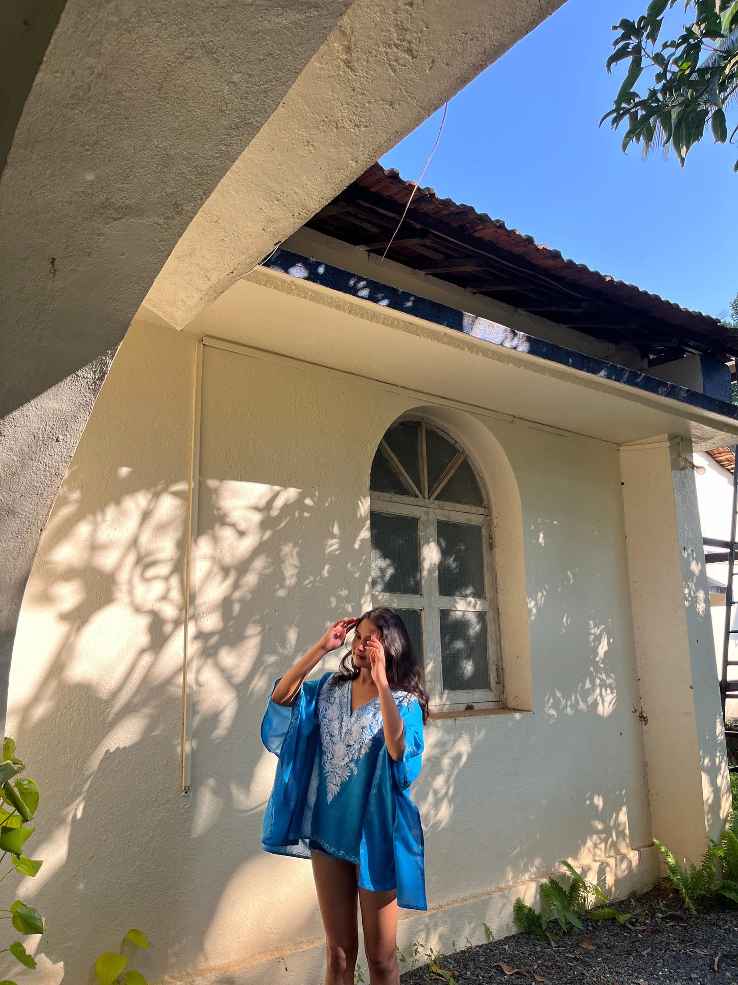 Beachy blue Kaftan top!