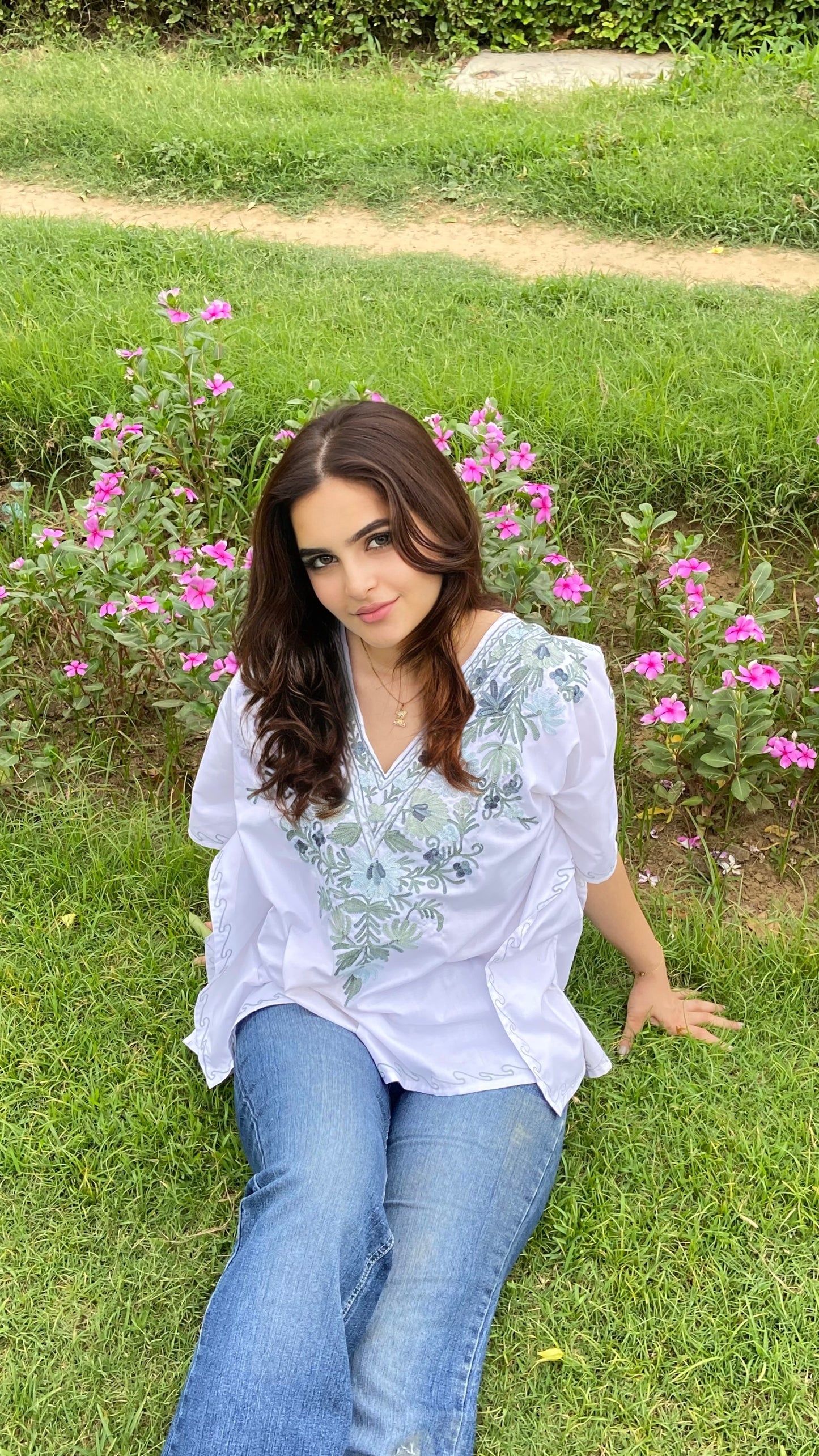 Snow White-grey Kaftan top!