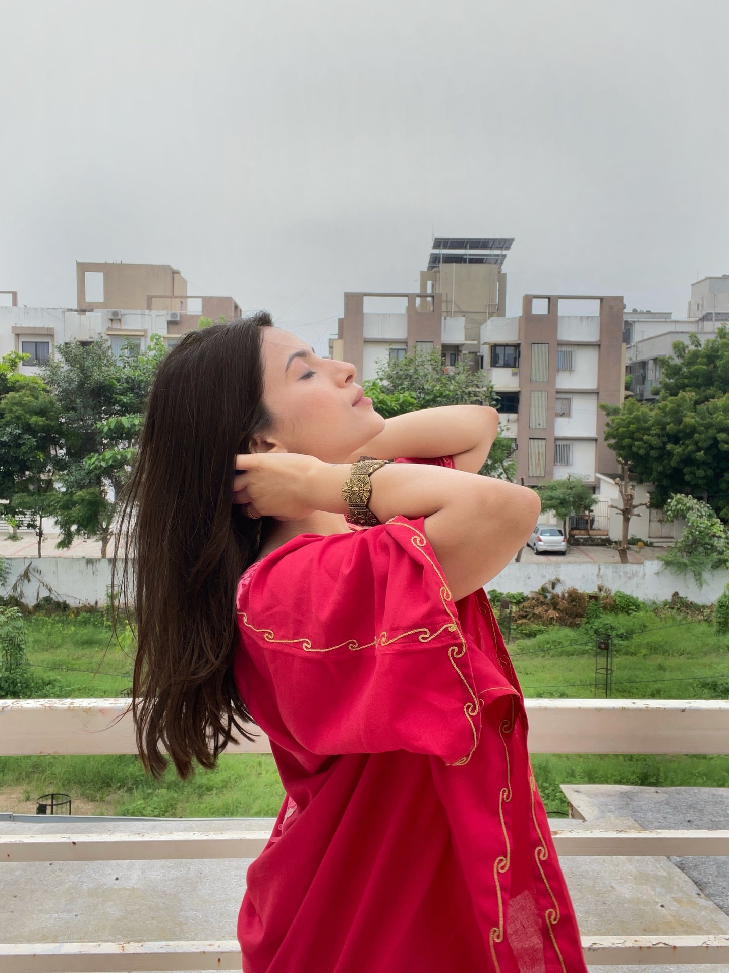 Maroon Kaftan top