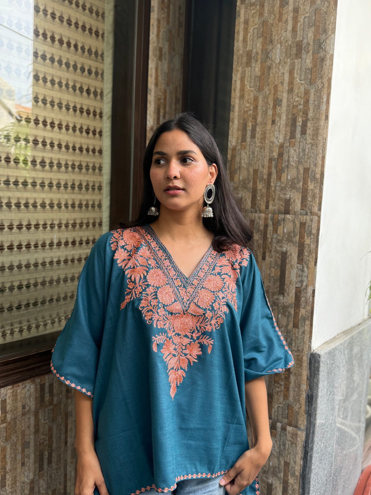 Teal Blue Kaftan Top!