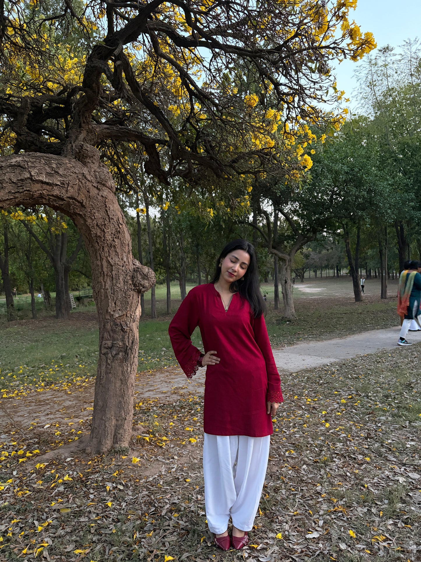 Maroon Kurta set