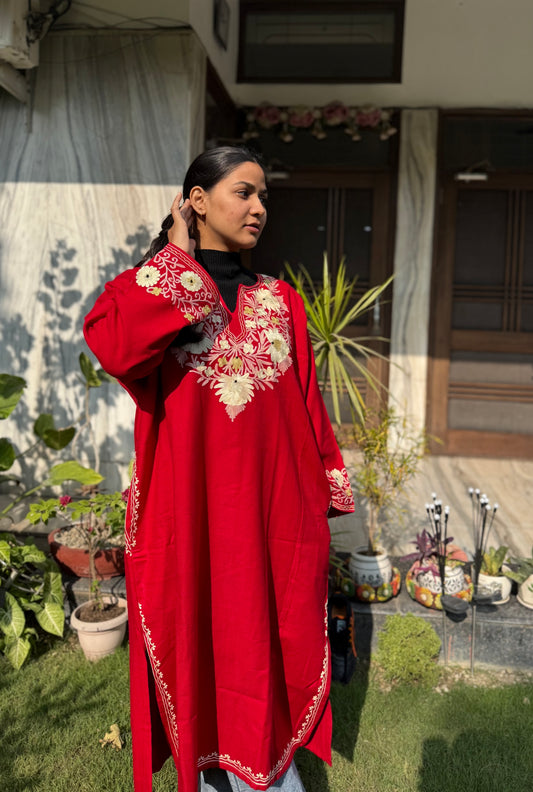 Red Kashmiri Pheran
