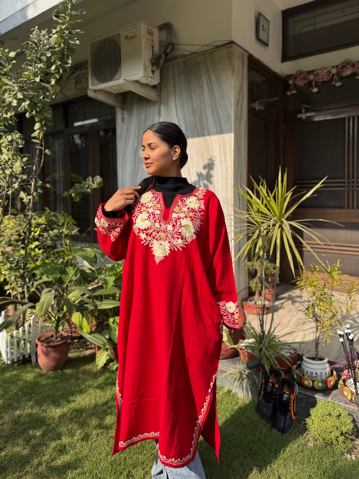 Red Kashmiri Pheran