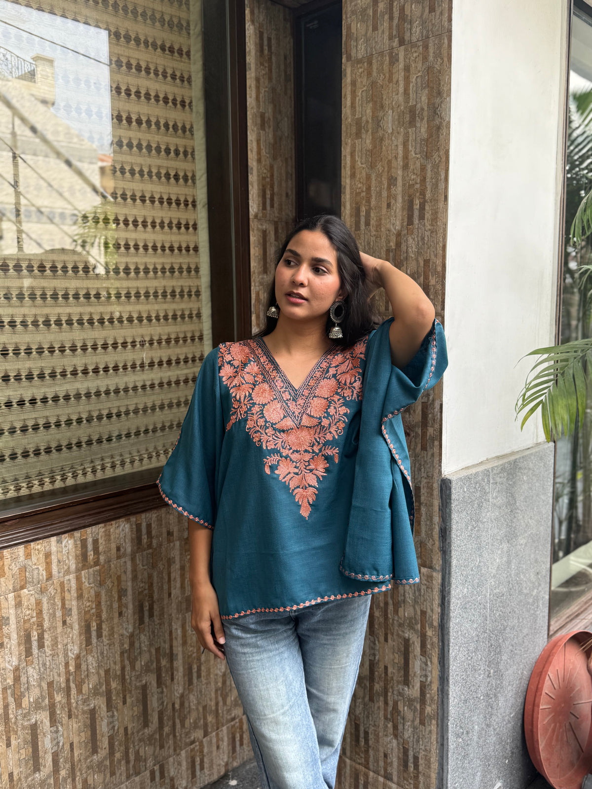 Teal Blue Kaftan Top!