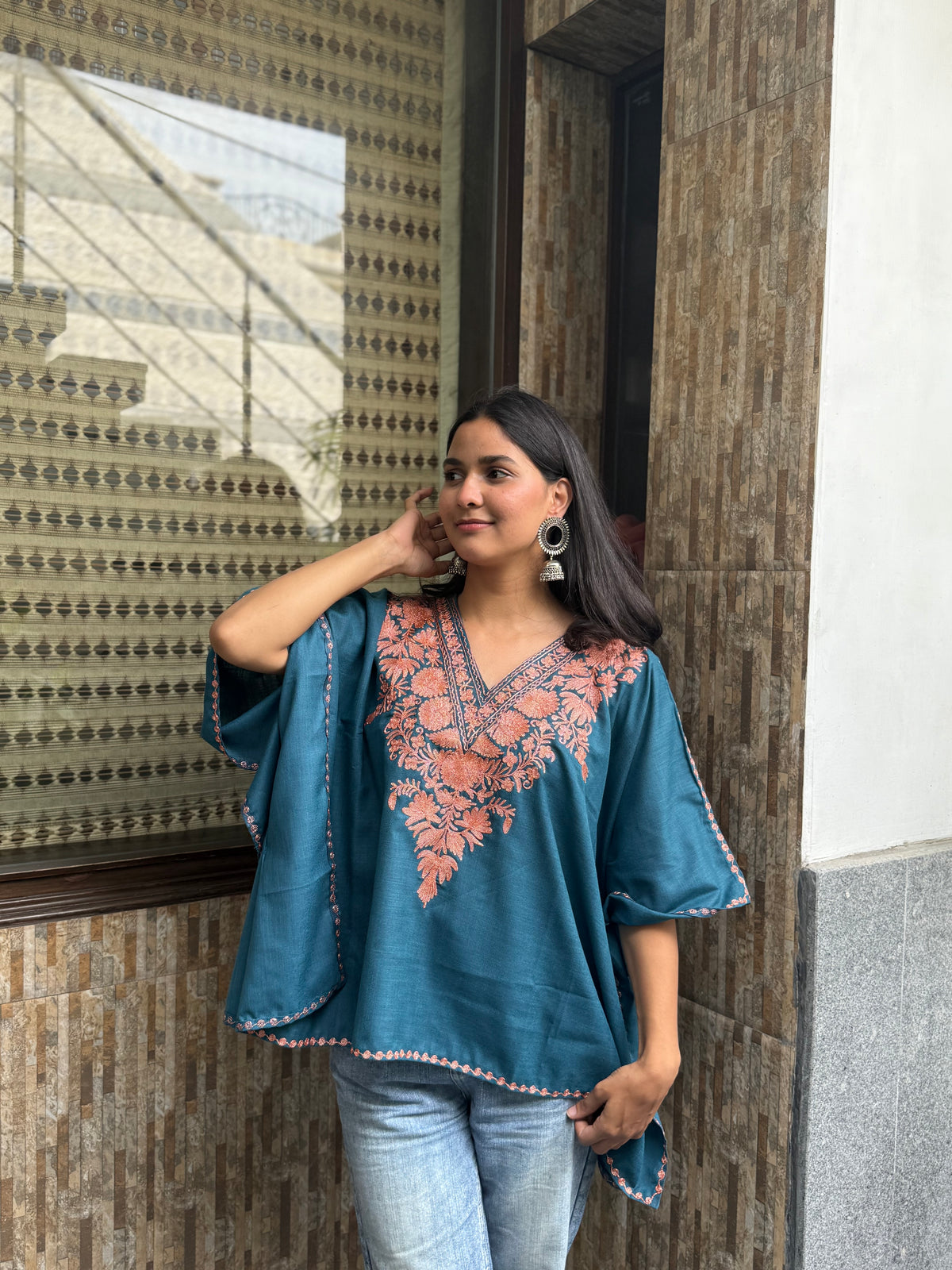 Teal Blue Kaftan Top!