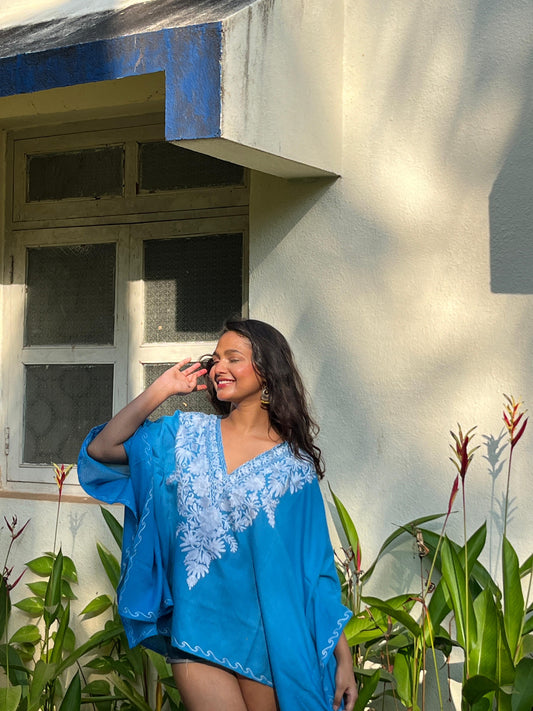 Beachy blue Kaftan top!
