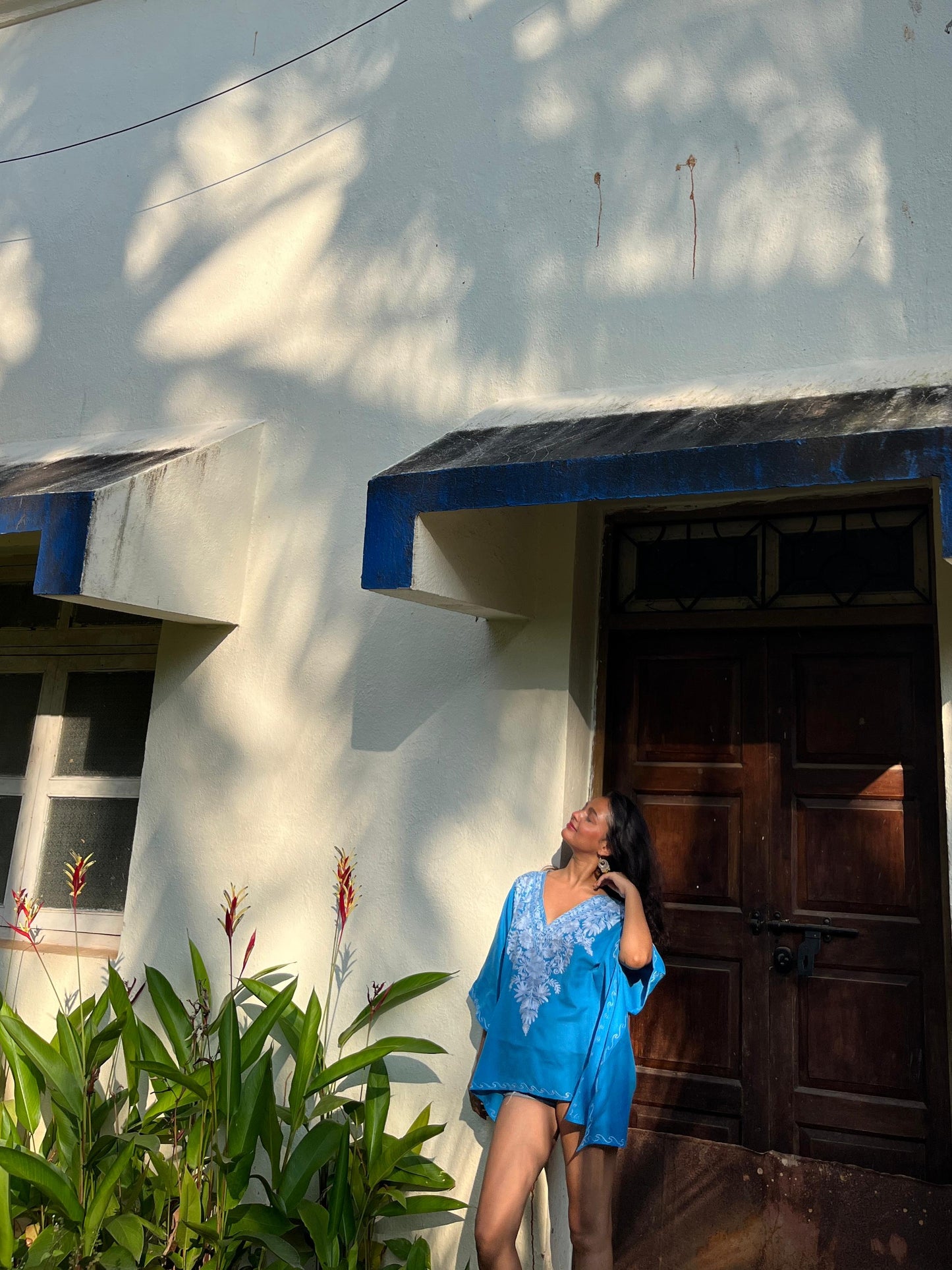 Beachy blue Kaftan top!