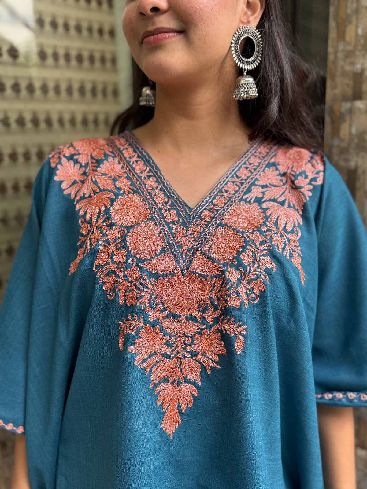 Teal Blue Kaftan Top!
