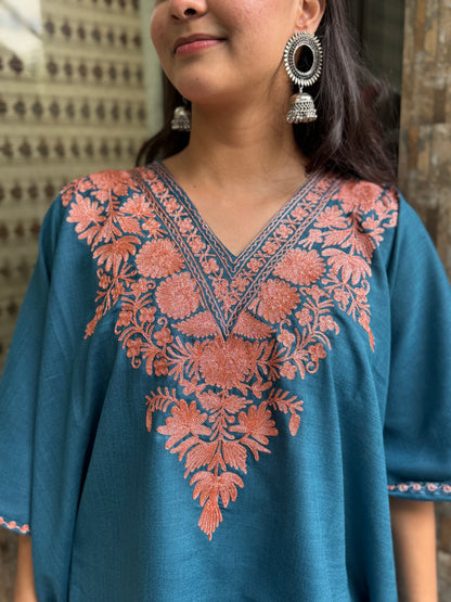 Teal Blue Kaftan Top!