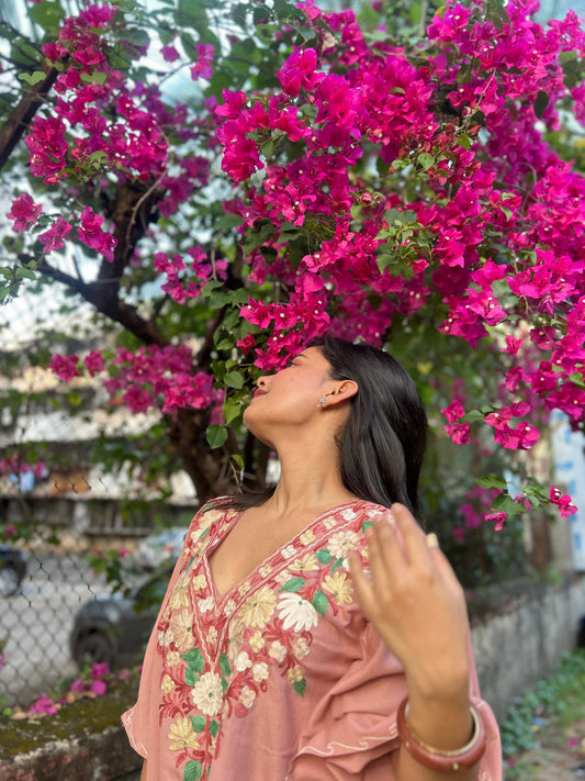 Peach Kaftan Top