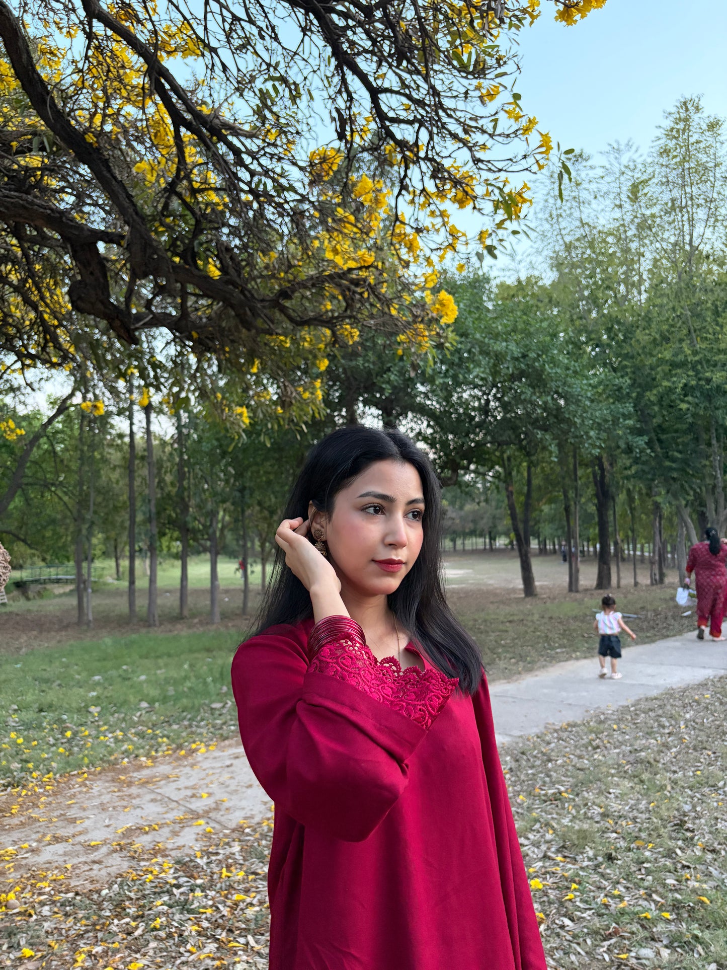 Maroon Kurta set