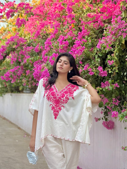 Ivory-pink Kaftan top!