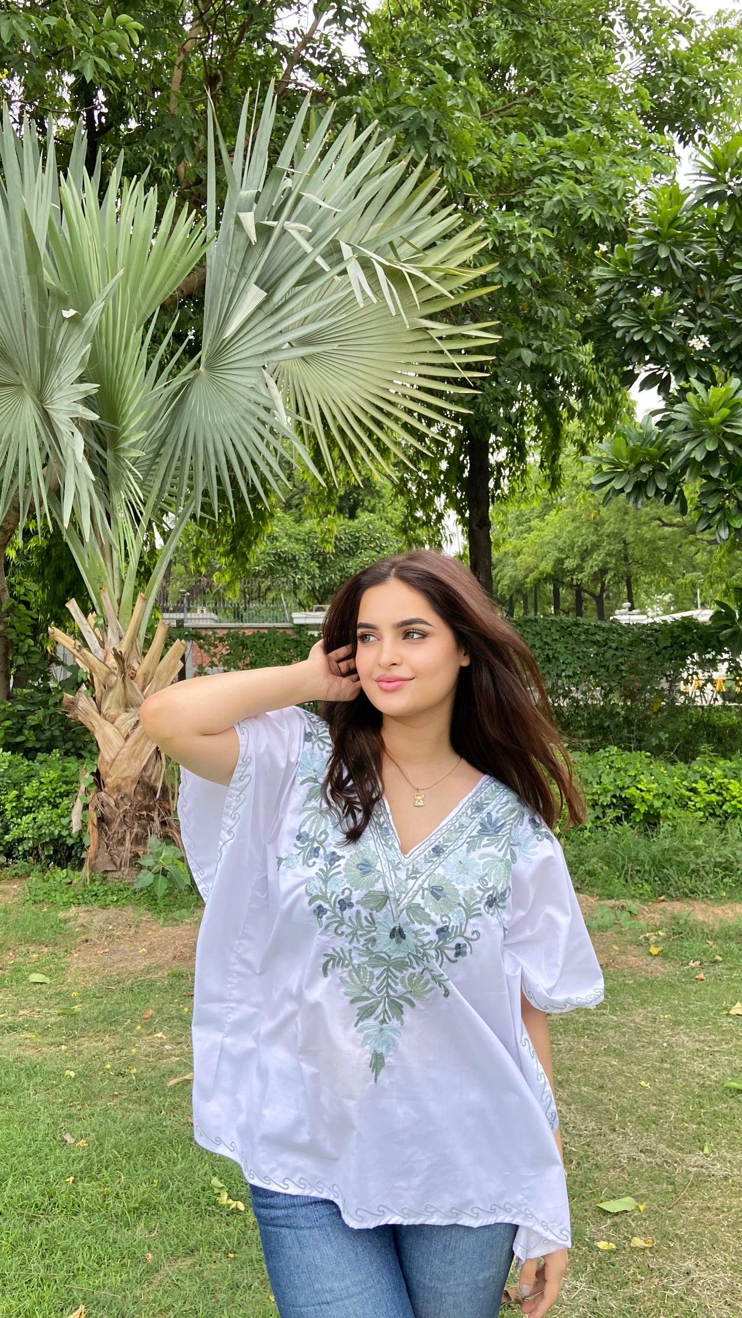 Snow White-grey Kaftan top!