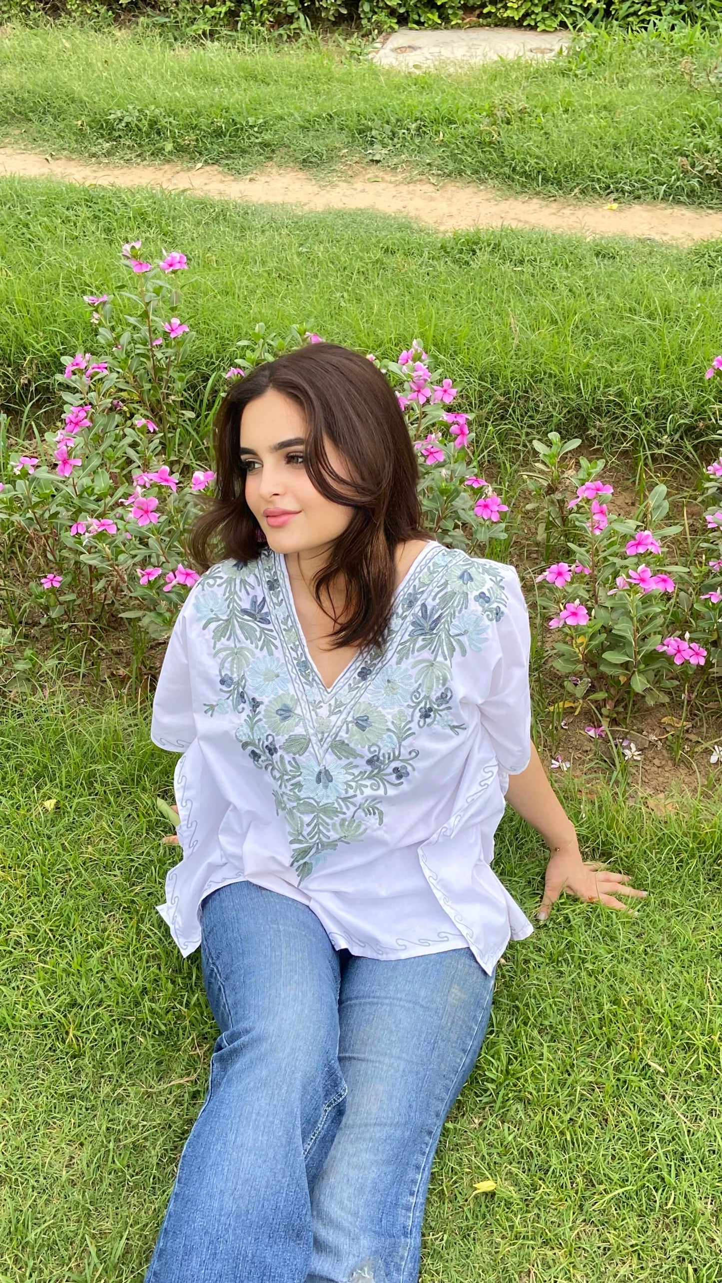 Snow White-grey Kaftan top!