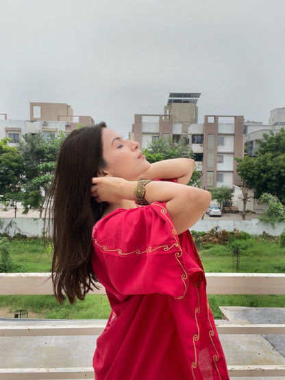 Maroon Kaftan top