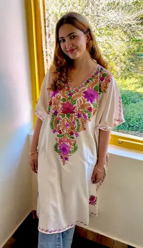 Ivory-multi long Kaftan