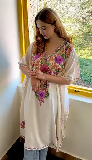 Ivory-multi long Kaftan